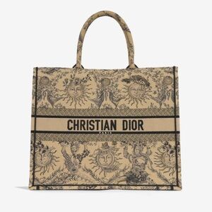 Dior NWT large book tote toile du soleil beige NEW 2023